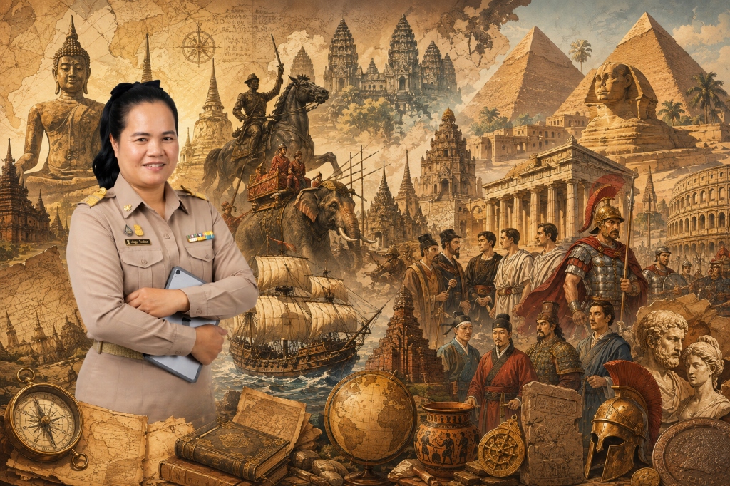 คุณครูสุพัฒน์ จันทร์เหลือง ห้องเรียนประวัติศาสตร์ ม.1